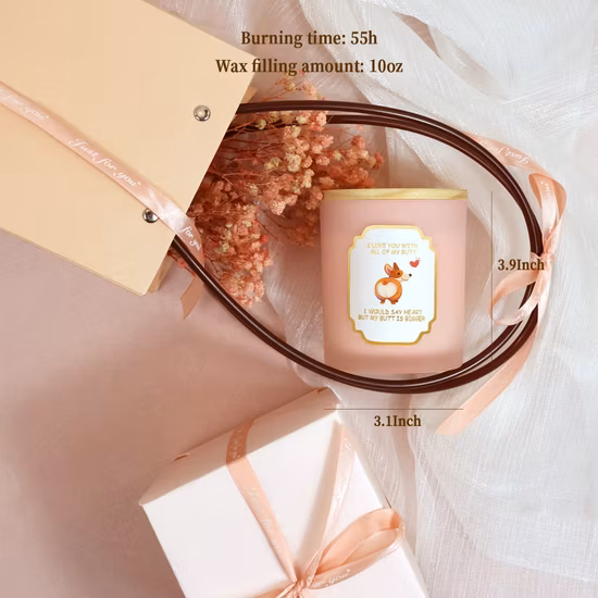 Vela de vidro dos termas do frasco de vidro da cera da soja do óleo essencial perfumado grande luxuoso da marca 100%